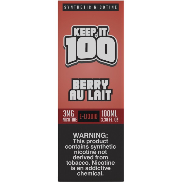 Berry Au Lait Synthetic Nicotine 100mL by Keep It 100