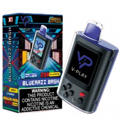 Vape Play 20000 Puffs Bluerazz Bash Retro Disposable Puff N Play -5 Pack-